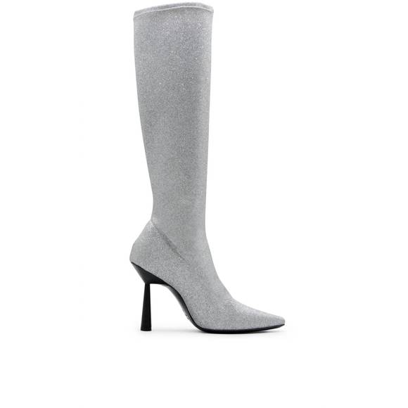NEW GIA BORGHINI rosie 8 boots in silver glitter - Picture 3 of 3